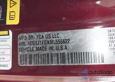 2021 Jeep Gladiator Overland 4X4 из США, поврежденный, VIN 1C6HJTFGXML555622